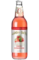 Non-alcoholic Dārza cider Strawberry whipped cream